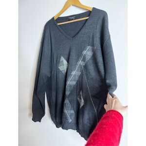 Gionfriddo Sweater Men's XXXL Merino wool Made In Italy Grey